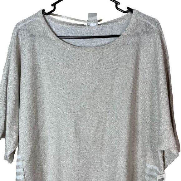 Chico’s Shimmer Side Rib Pullover Sweater Size Large - Picture 2 of 8